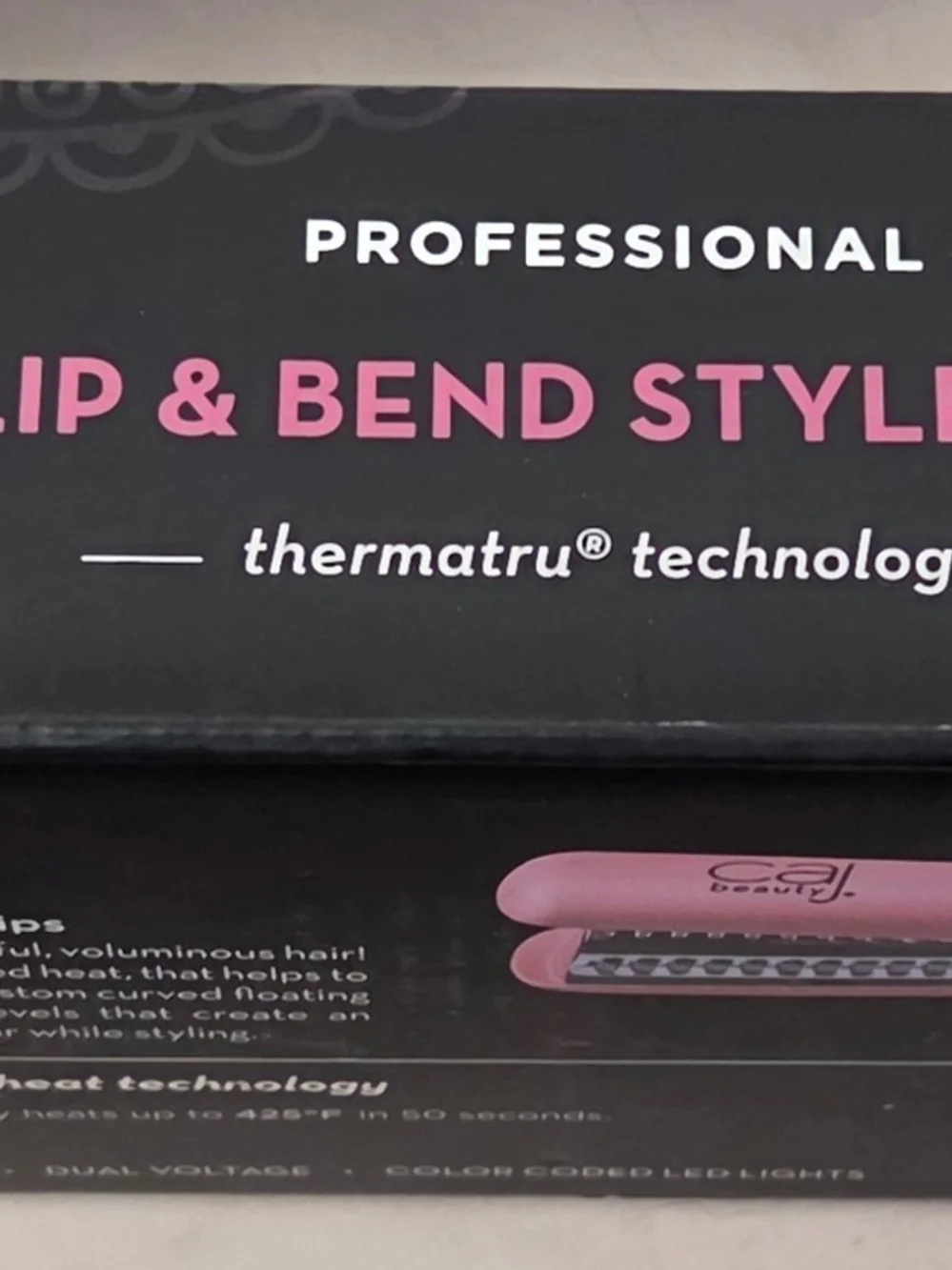 Professional Pink Clip & Bend Styler with Thermatru Technology